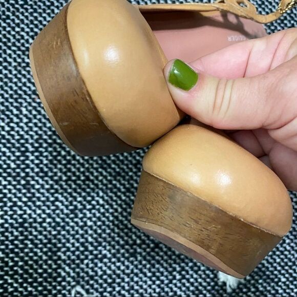 KG by Kurt Geiger Wood Round Toe Sling Back Stiletto Heels SIZE 8 - Picture 9 of 9